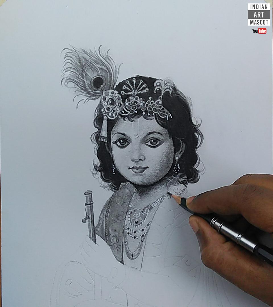 Download vector images of radha on depositphotos ✓ vector stock with millions of. my new Pencil drawing of Lord Krishna : drawing