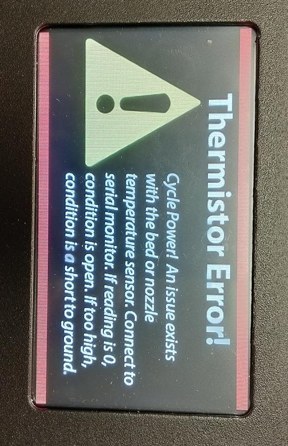 Woke Up To A Thermostor Error Message On My Cr 10s Pro This Morning Cr10