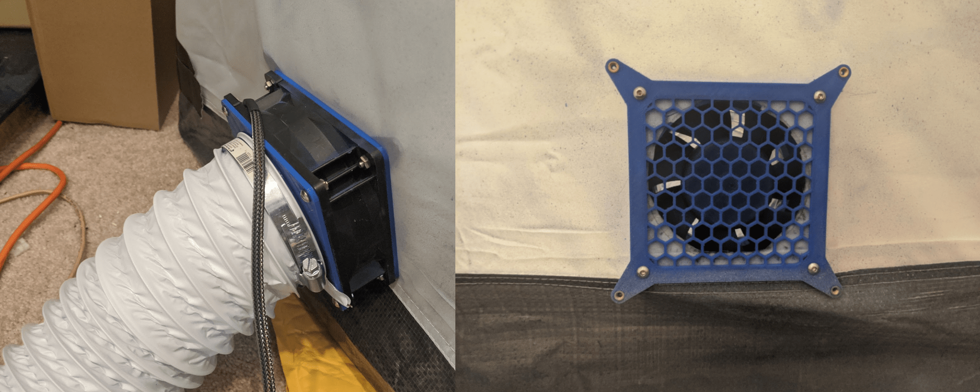 This minimalist design allows you to pull hazardous fumes away from you. Made a fume extracting paint booth for spray painting