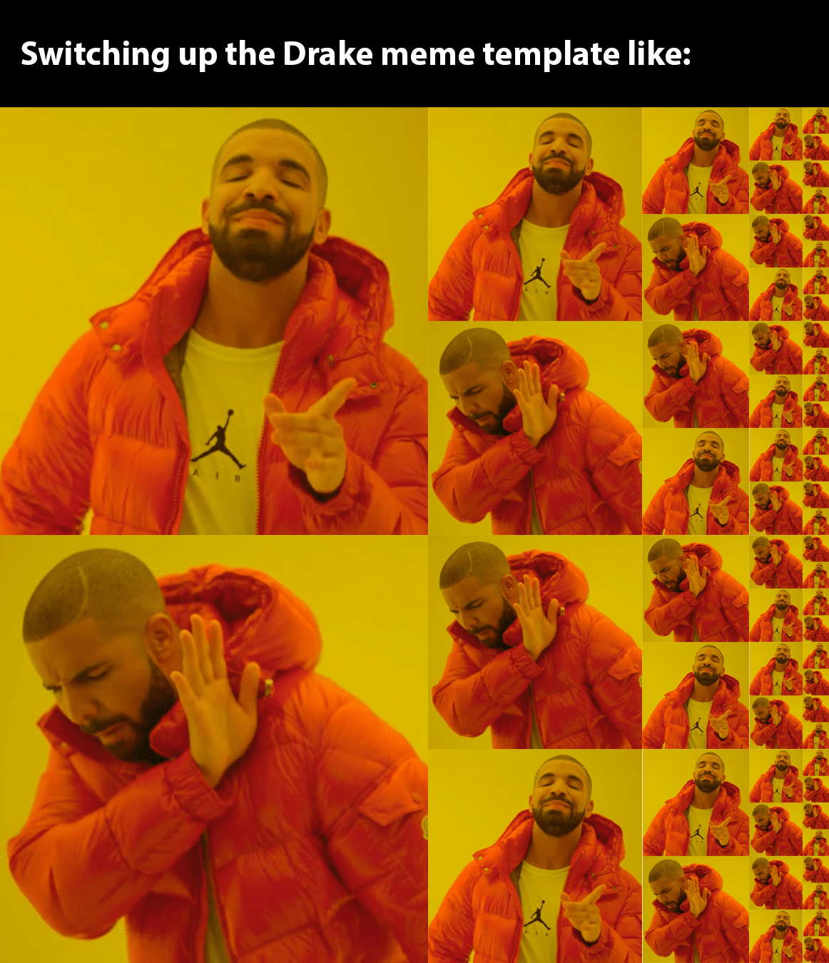 Make drake yes/no memes or upload your own images to make custom memes. 74 Drake Yes No Meme Template