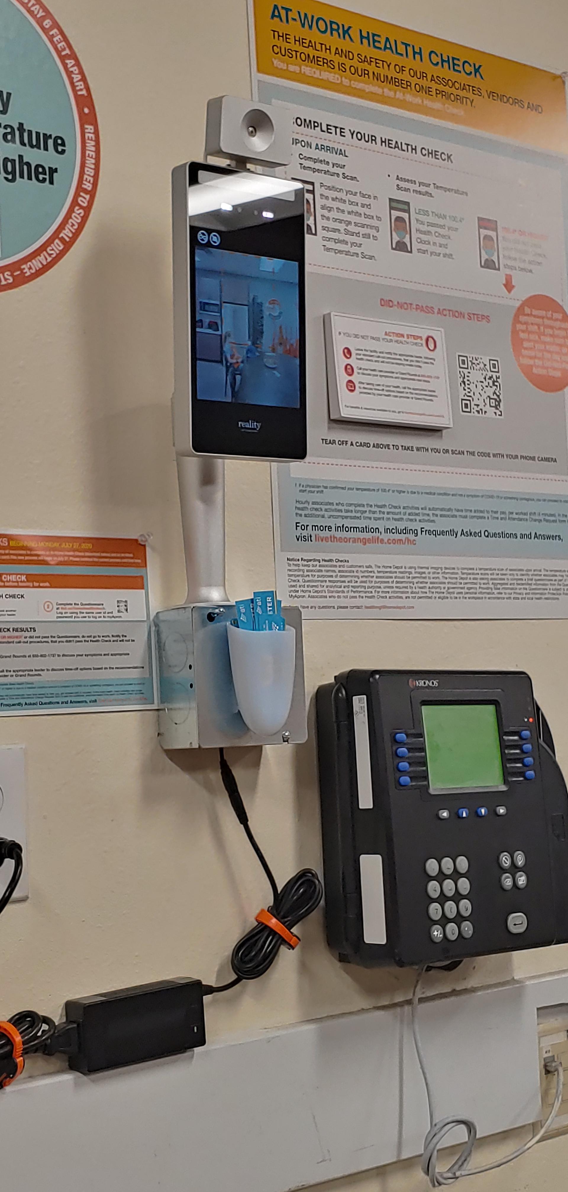 Associate Health Check Home Depot App - Camera Just Installed In Our Store To Detect Fevers Cant Clock If You Have A Fever Homedepot