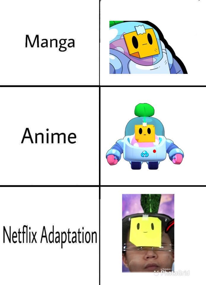 Manga anime netflix adaptation| netflix adaptation meme template from items tagged as anime meme. Manga Anime And Netflix Adaptation R Brawlstars