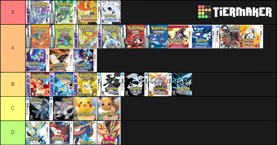 Our team of experts has selected the best pokemon games out of hundreds of models. The True Pokemon Game Tier List Pokemon