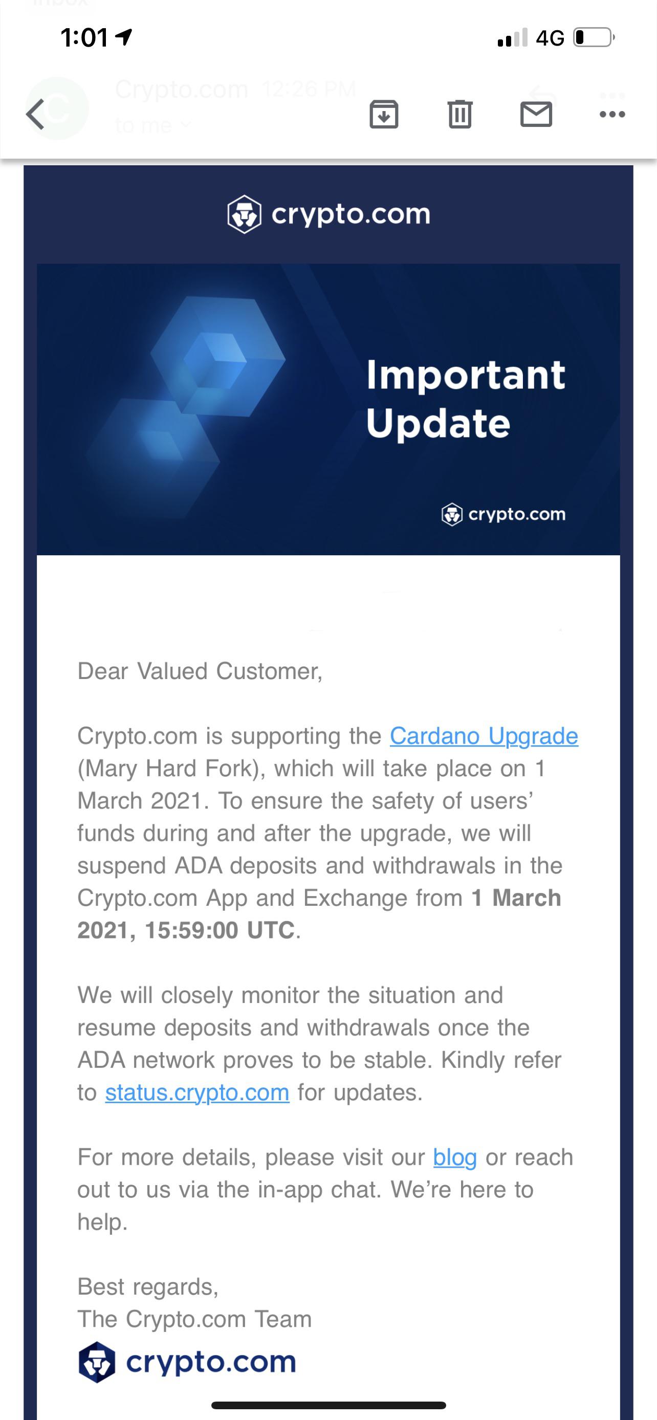 Bitcoin, btc to usd, slid by 4.01% on thursday. 1 March Ada Hard Fork Cro Burn Fueling Up Ready For Takeoff Crypto Com