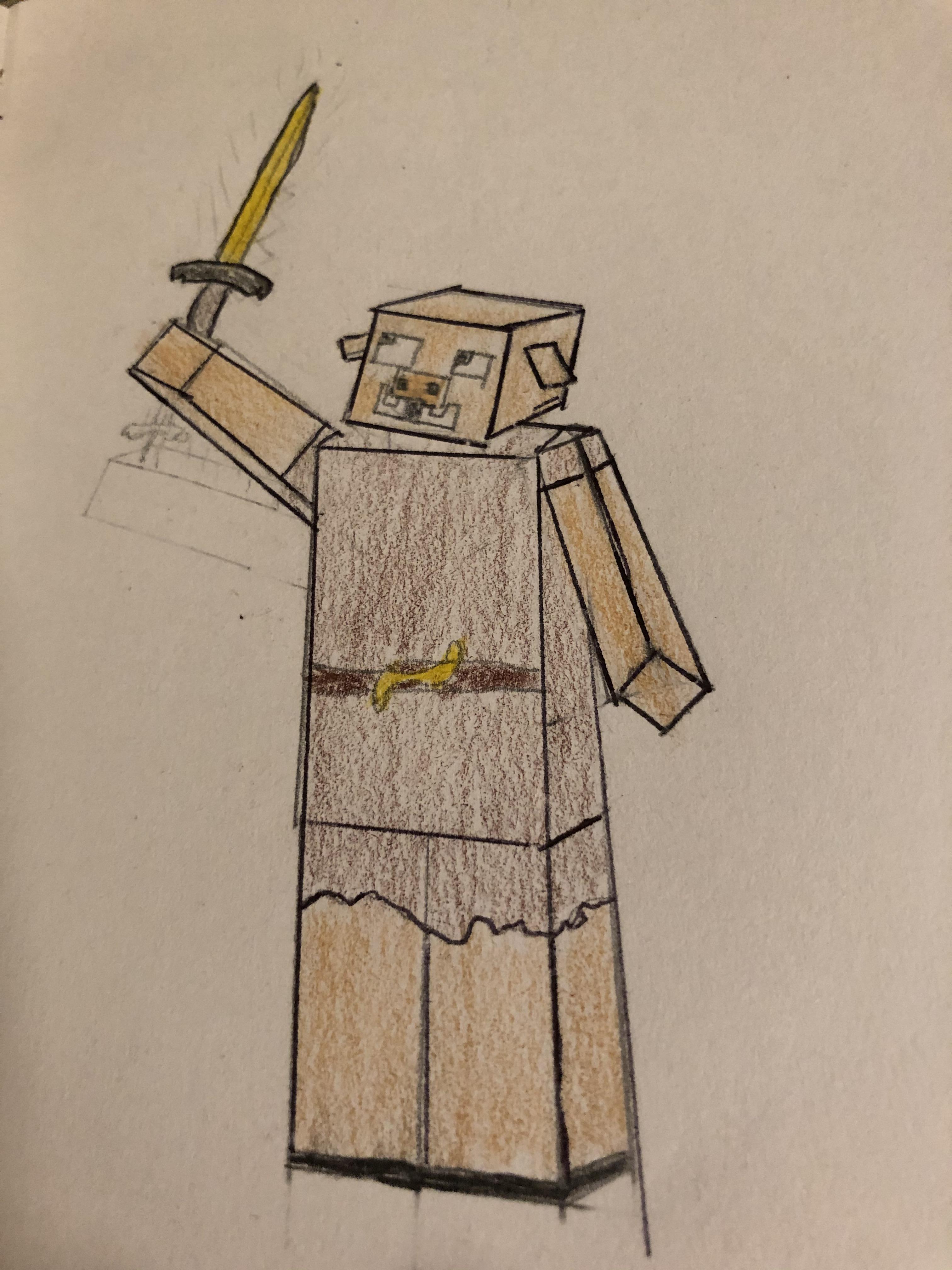 I Drew A Piglin Boi What Should I Draw Next Minecraft