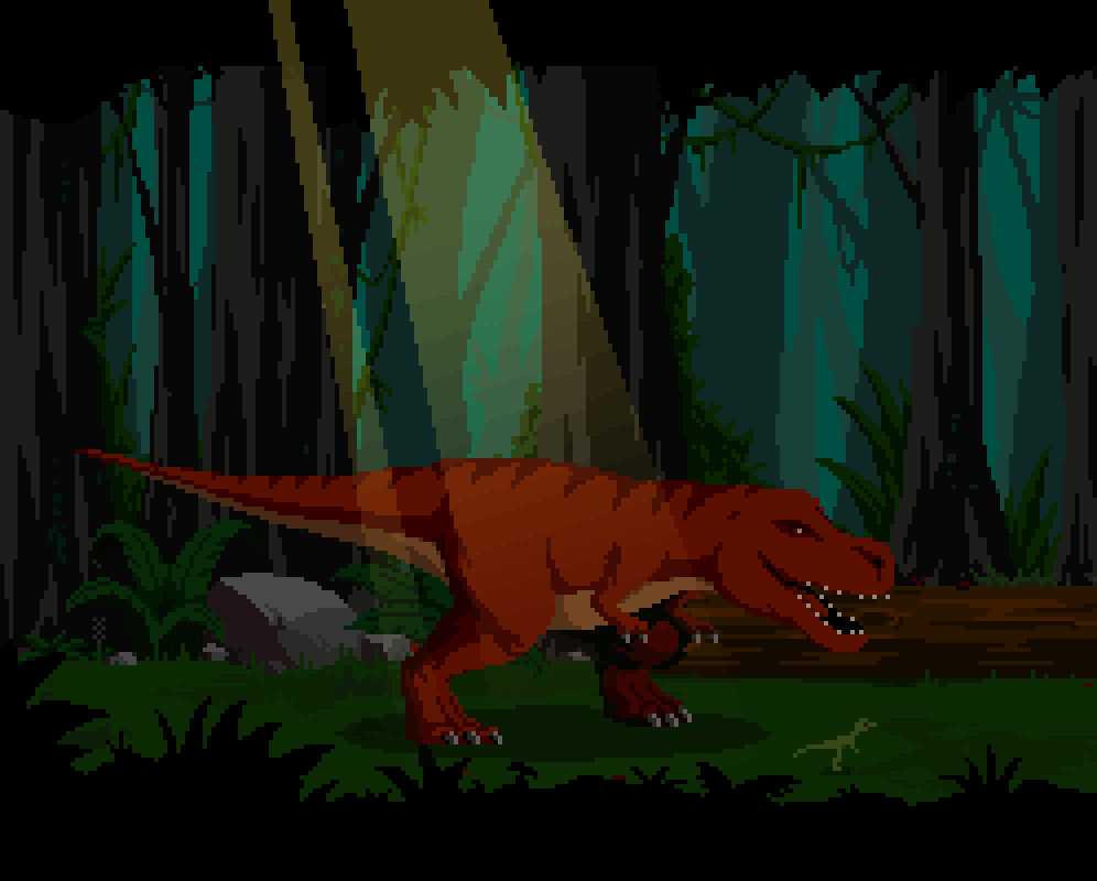 T Rex Bite Animation 24 Frames Pixelart