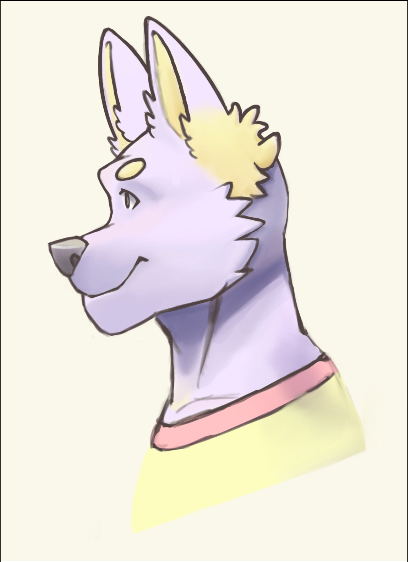 This Time I Tried Following A Side Profile Tutorial Don T Mind The Shoulders I Ve Only Done Portraits Furry
