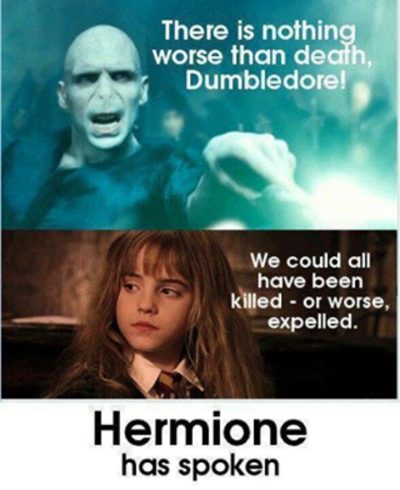 At memesmonkey.com find thousands of memes categorized into thousands of . Hermione Has Spoken R Harrypottermemes