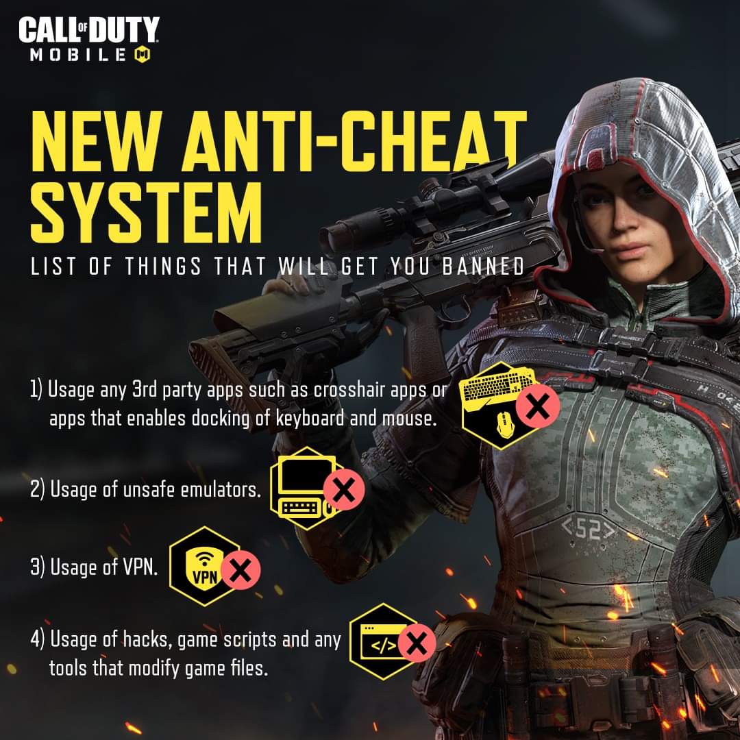 Read our article on cheating to find out why! New Anti Cheat Callofdutymobile