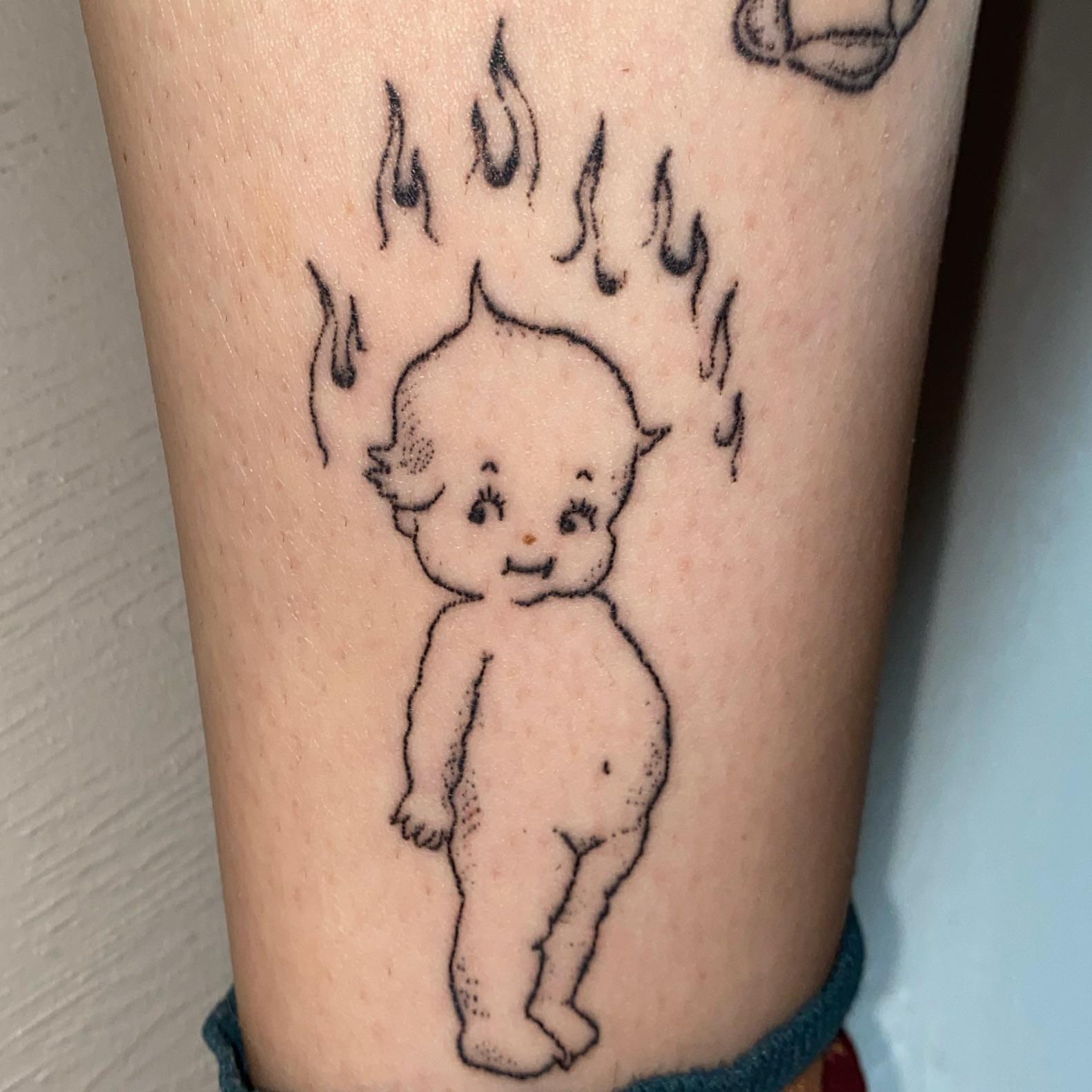 My Favorite Yet!! My Own Kewpie Design Done In 2 Sessions With 5 Rl On Myself : R/Sticknpokes 1582_x_1582_jpg
