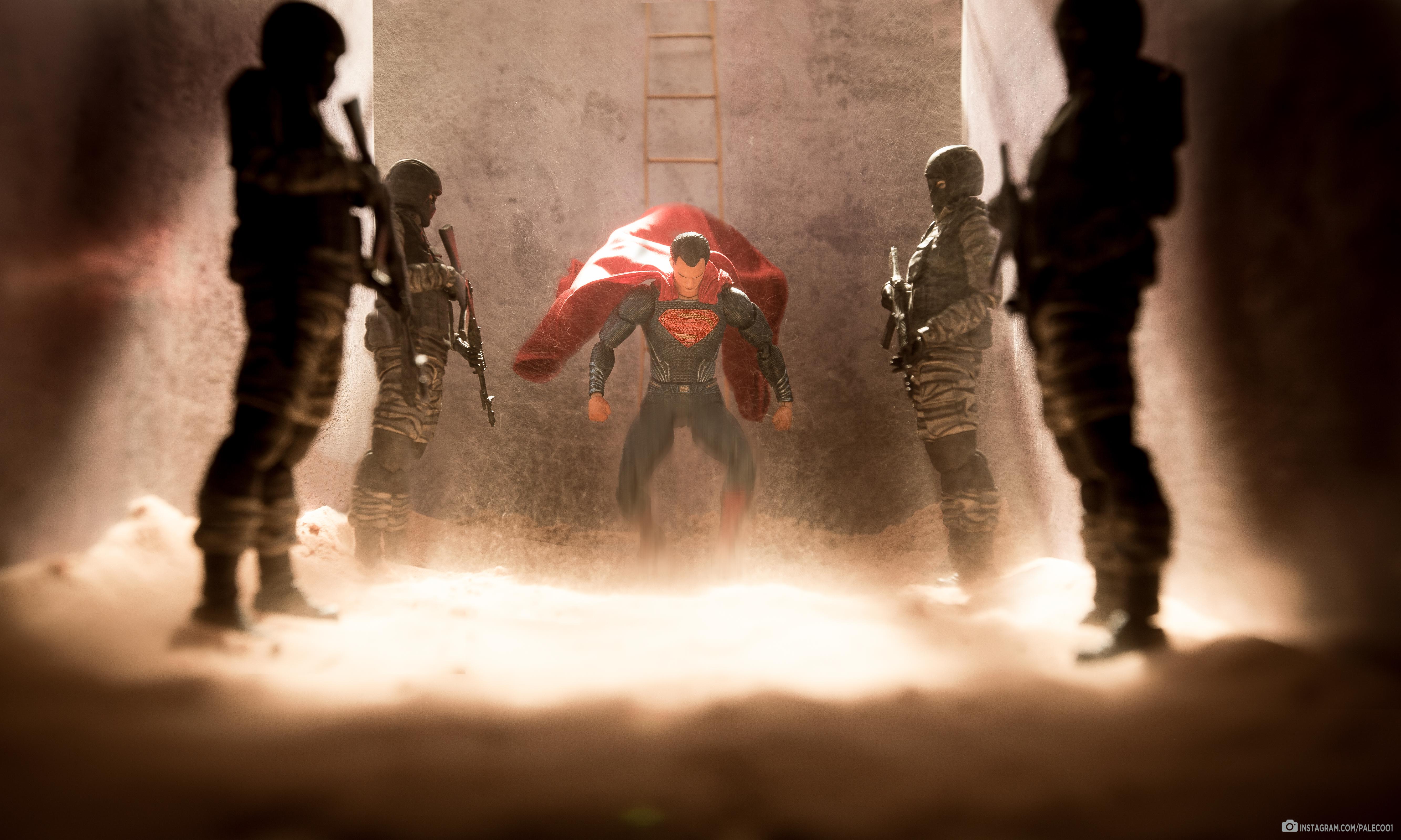 Batman Vs Superman Nightmare Scene Ive Try To Recreate With Mafex Superman And Figma Guards From Metal Gear Palecoo1 Actionfigures