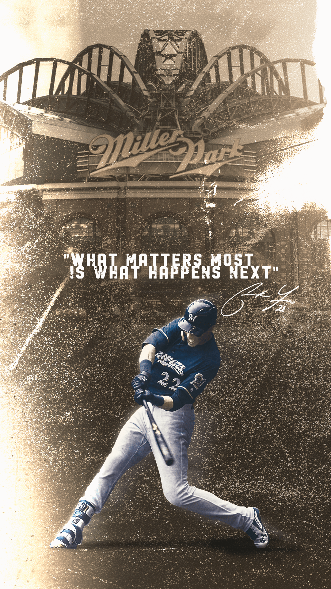 The best quality and size only with us! Christian Yelich Background Wallpaper R Brewers