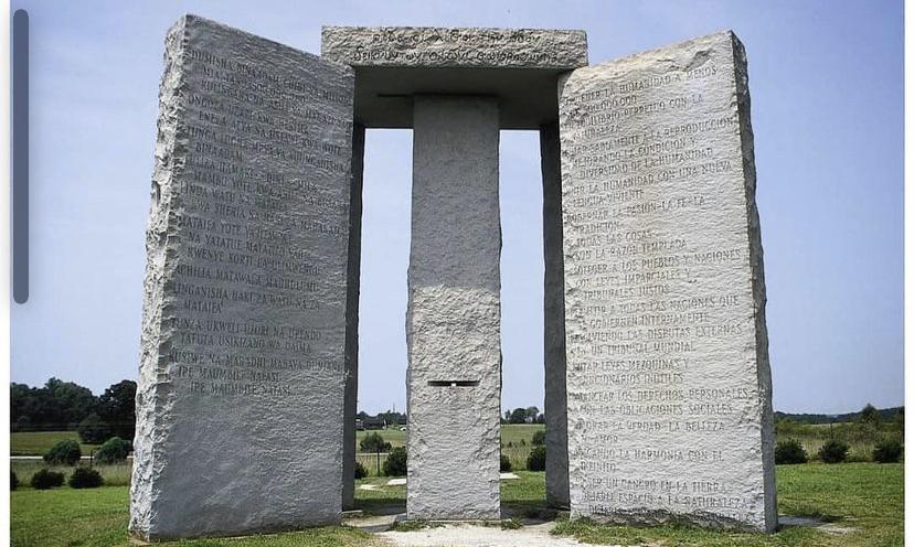 This Massive Monument In Georgia Has Instructions In 8 Different Languages On How To Rebuild Society After An Apocalyptic Event It Also Functions As A Compass Calendar And Clock Damnthatsinteresting