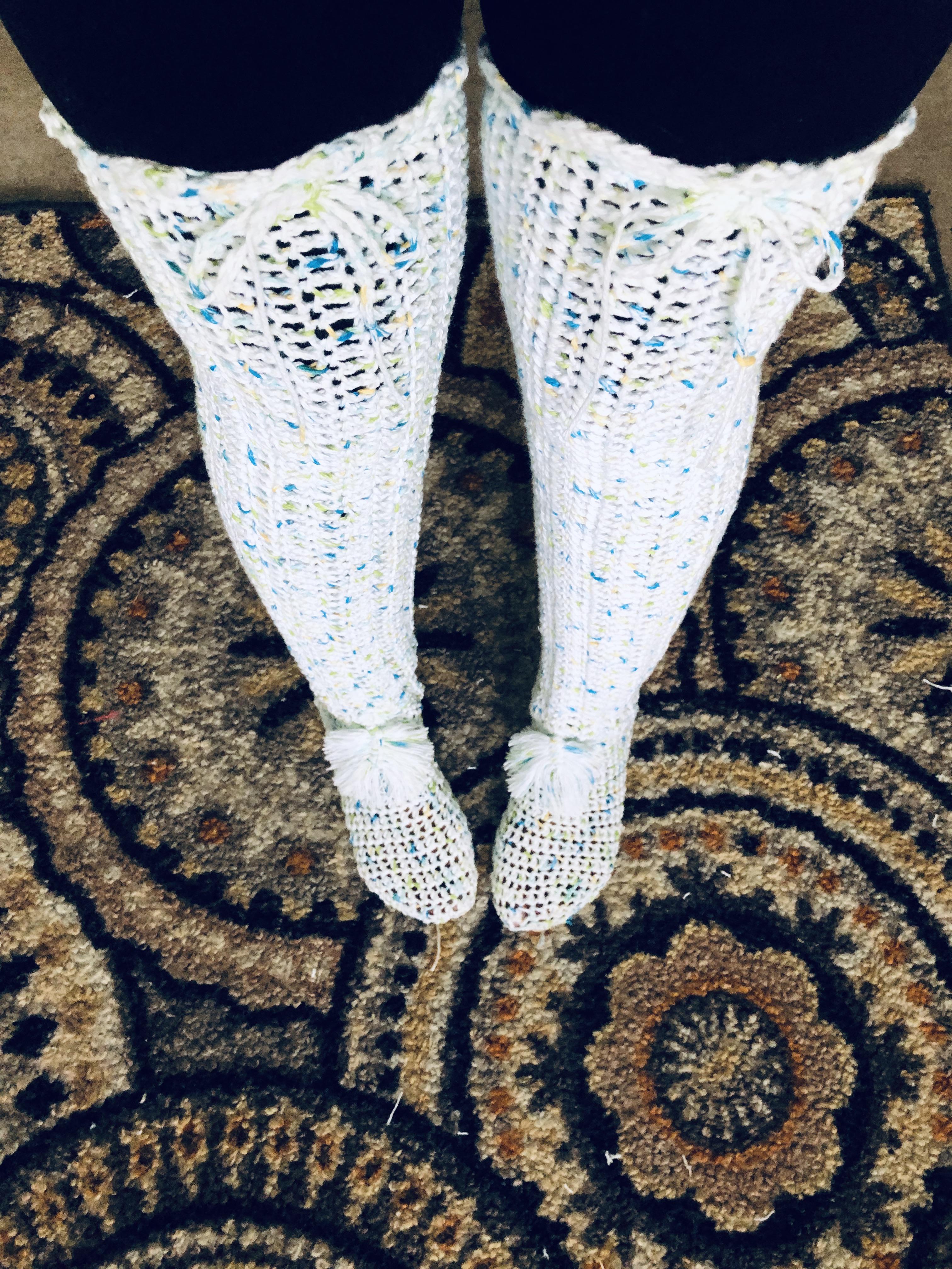 Deanne ramsay, ravelry not too long ago it was almost unheard of that people would crochet socks. I Made These Really Cute Thigh High Socks Crochet