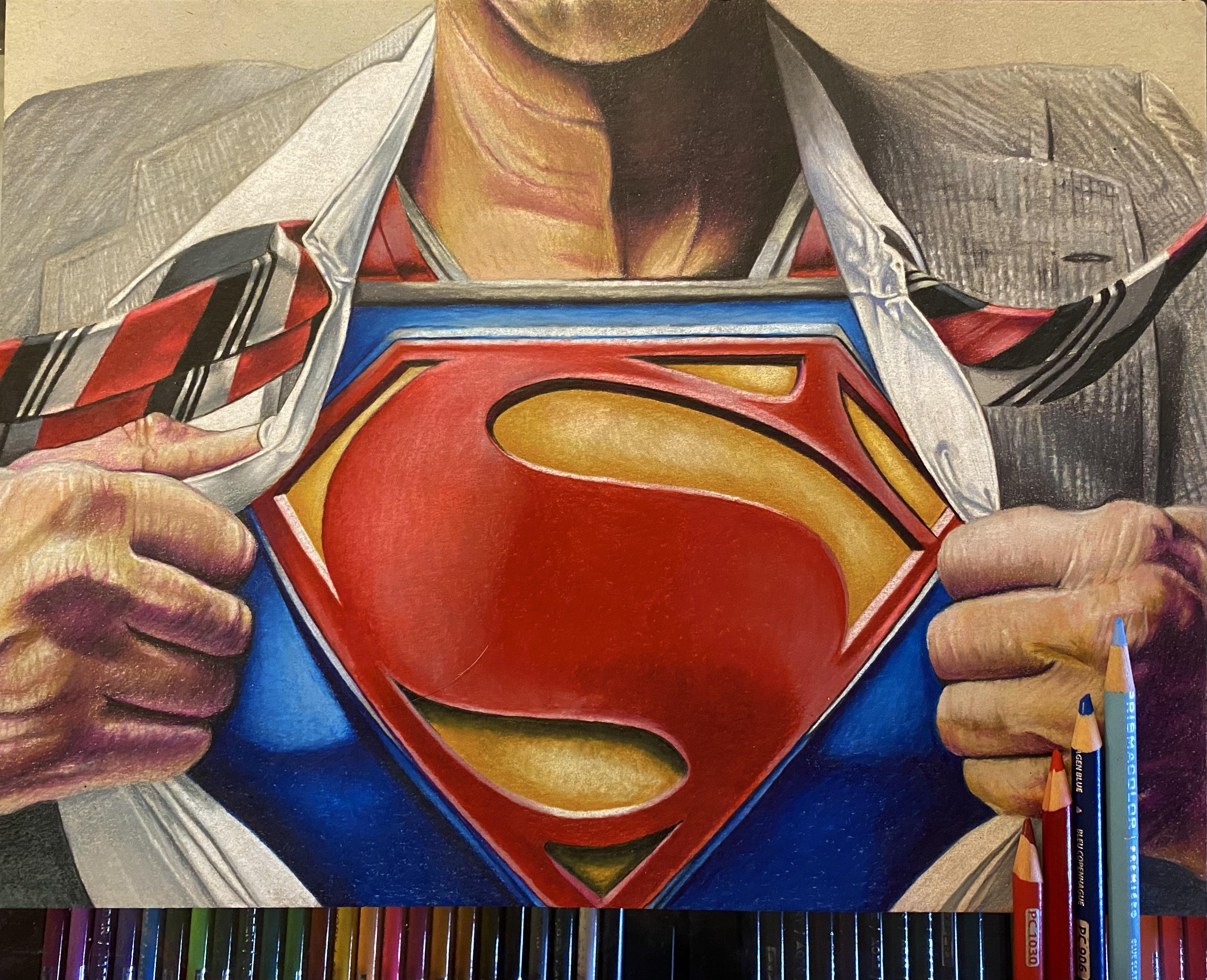 Artwork Superman Drawing By Me R Dccomics