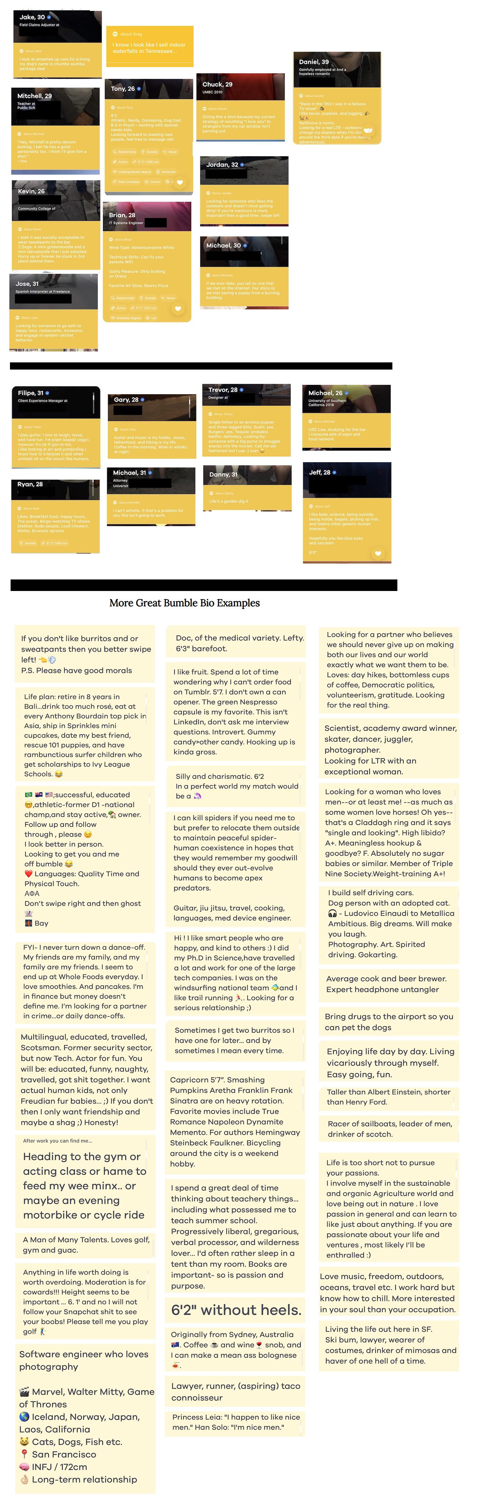 Because you're really hot and i'm concerned. These are the best bumble profiles for guys, according to ...