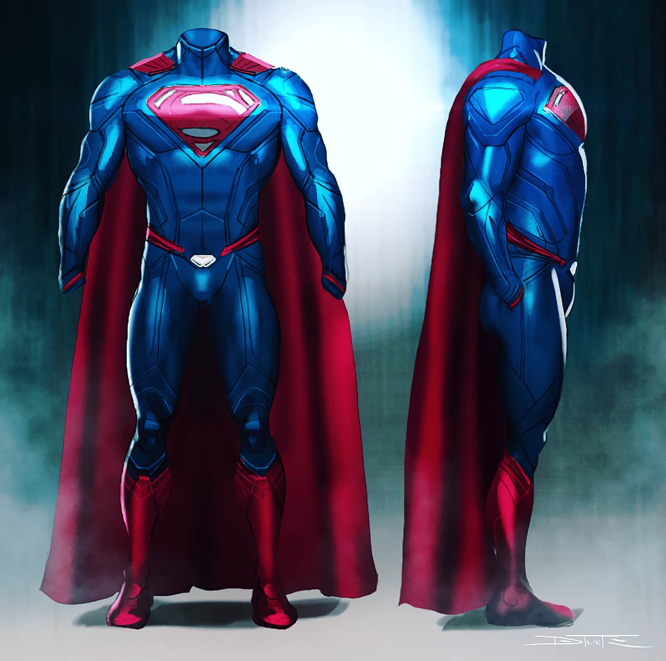 Superman Suit Concept Based On The New 52 Look By Datrintiart On Instagram Superman