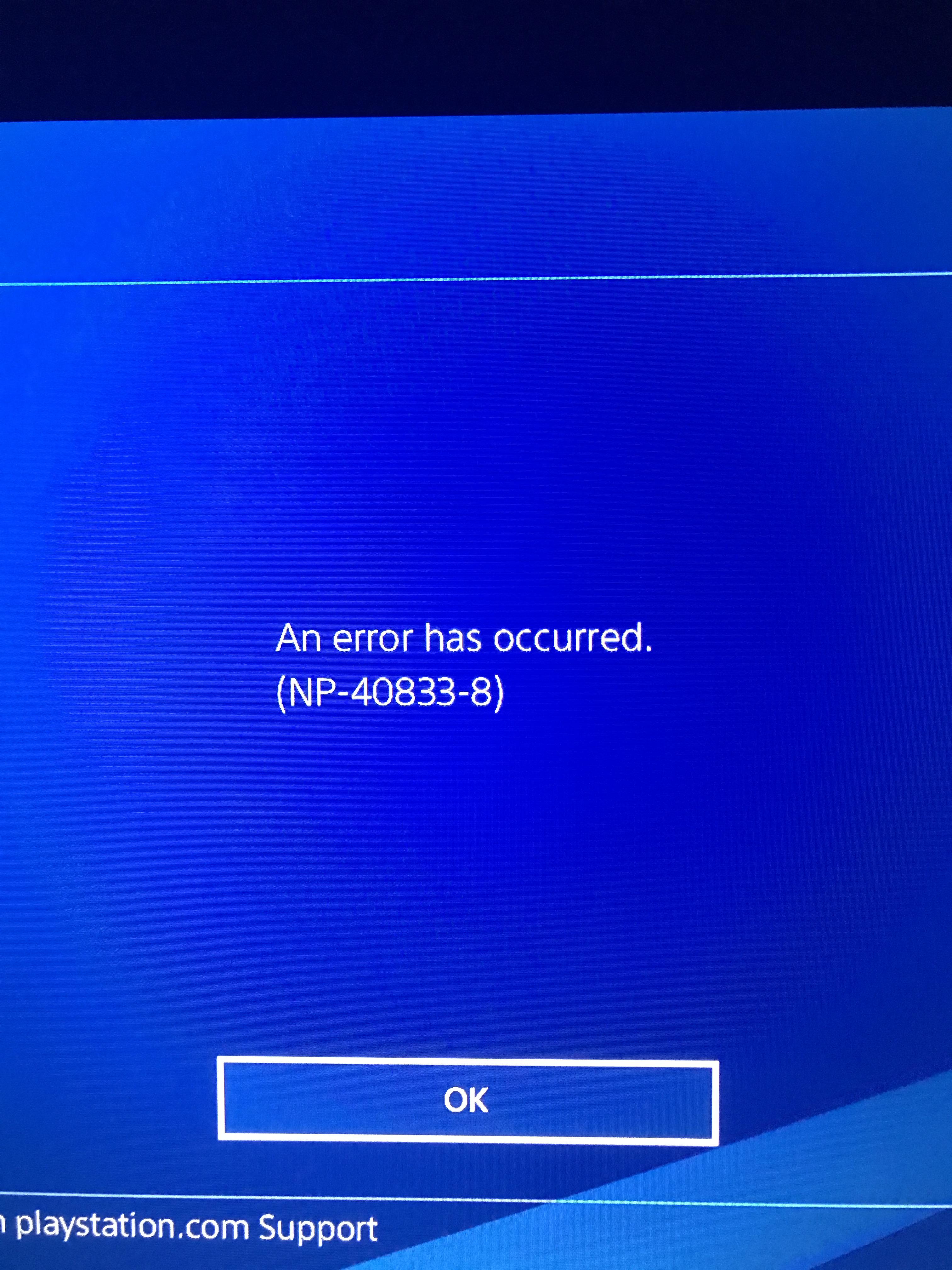 Es liegt an der verbindung deiner ps4 und dem router. Keszult Sult Kitalacio Psn Error Code Np 40833 8 Travaillez Domicile Com