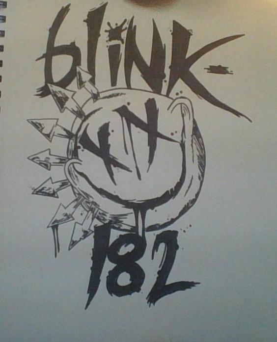 All you have to do is draw two circles. Handdrawn Blink 182 Logo For Y All Blink 182 Rock Music Music R Blink182