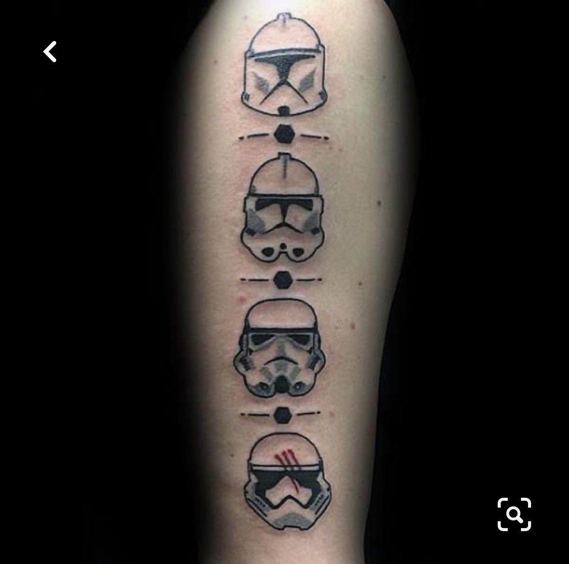I Want A Star Wars Tattoo, Something Simplistic Probably Just Helmets (Thinking Of Clone Trooper + Stormtrooper + Vader/Kylo + Mando) : R/Starwarstattoo 1115_x_1125_jpg