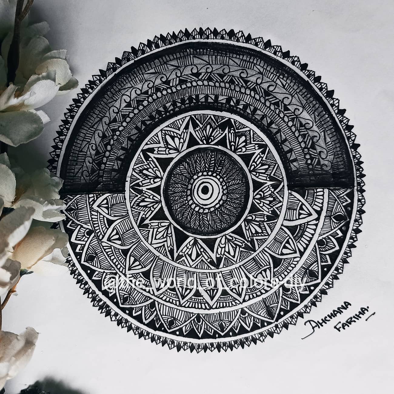 3d Mandala Art If You Want To Learn Then I Can Share The Link Zentangle