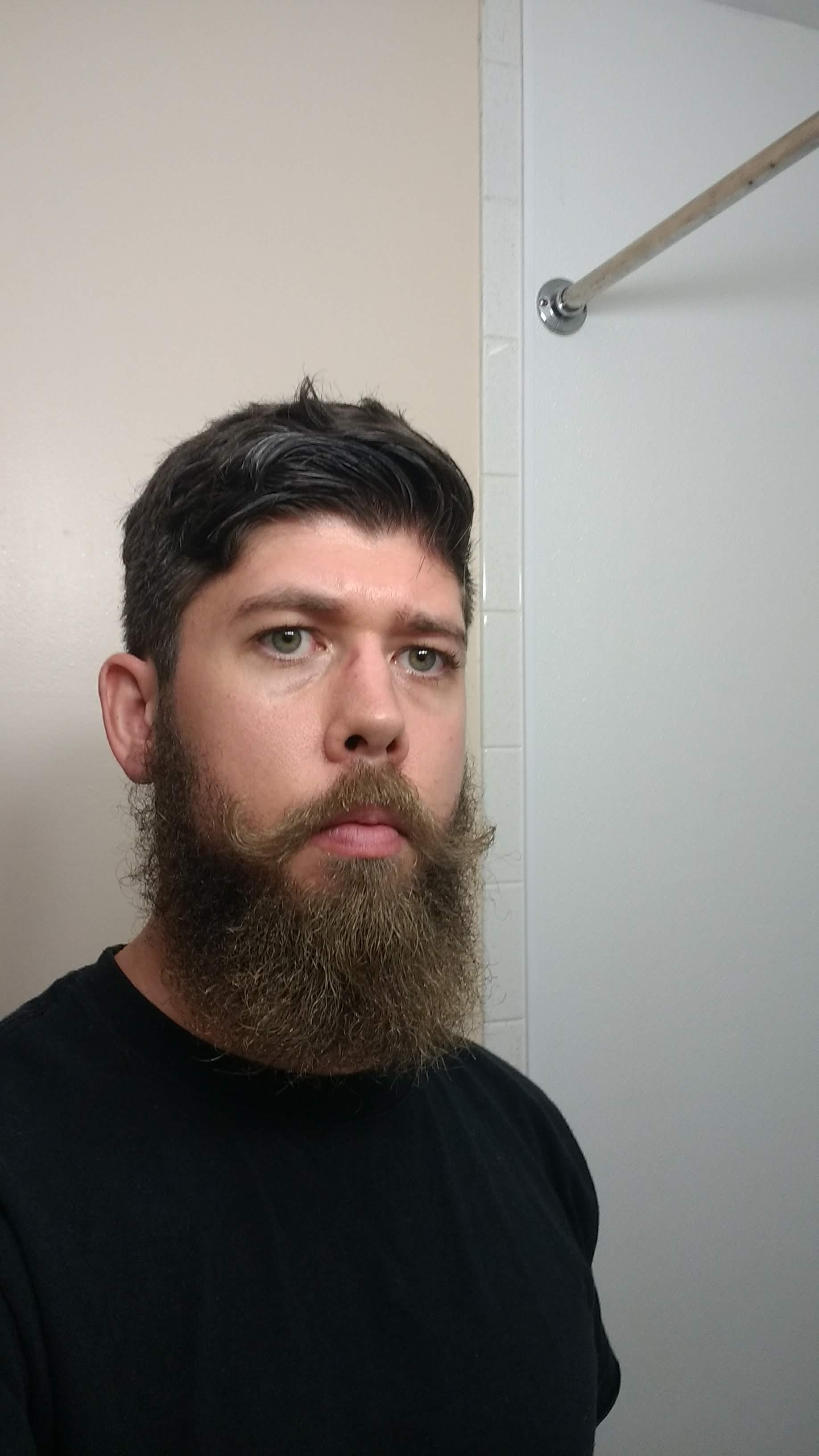 In 12 wochen zum gepflegten vollbart: 6 month beard with a professional trim 3 months ago (mistake). Half way