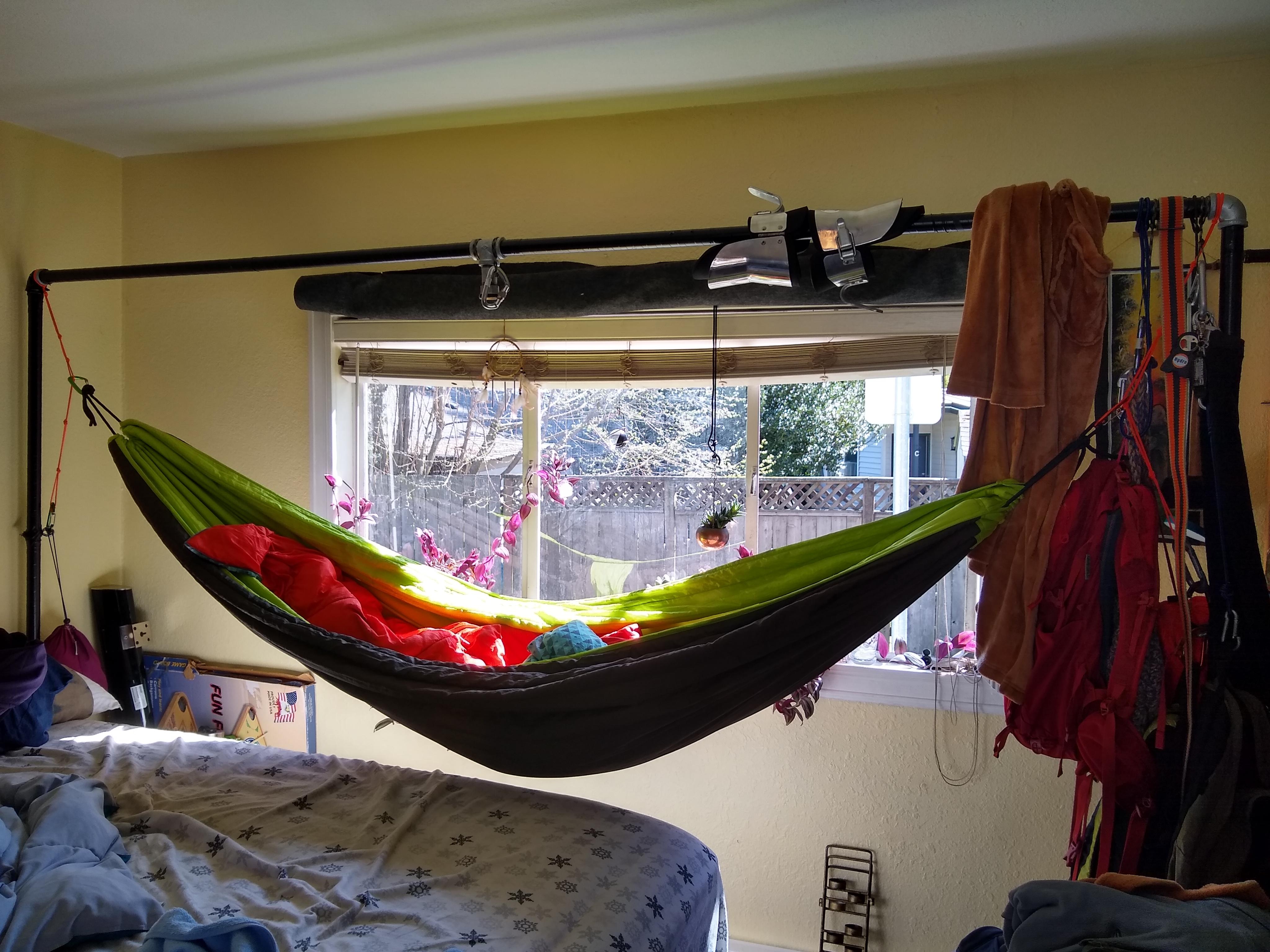 High end design and the wood can be painted to match outdoor decor. My hammock stand : hammockcamping