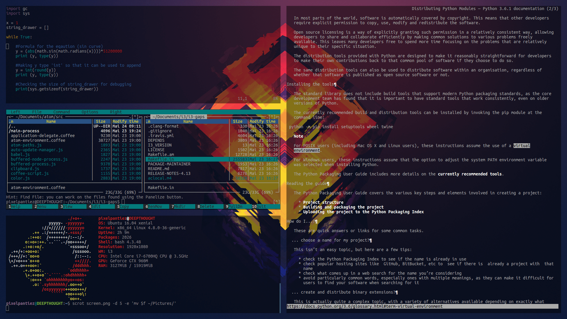 I3 Gaps Terminal Love R Unixporn