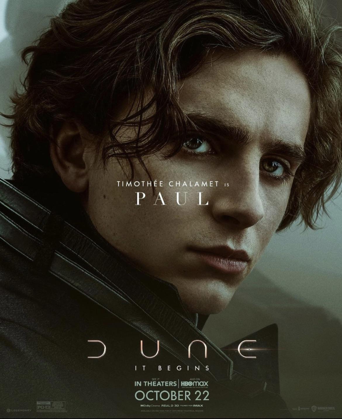 Timothee Chalamet Shares Paul Atreides Character Poster Via Instagram Dune