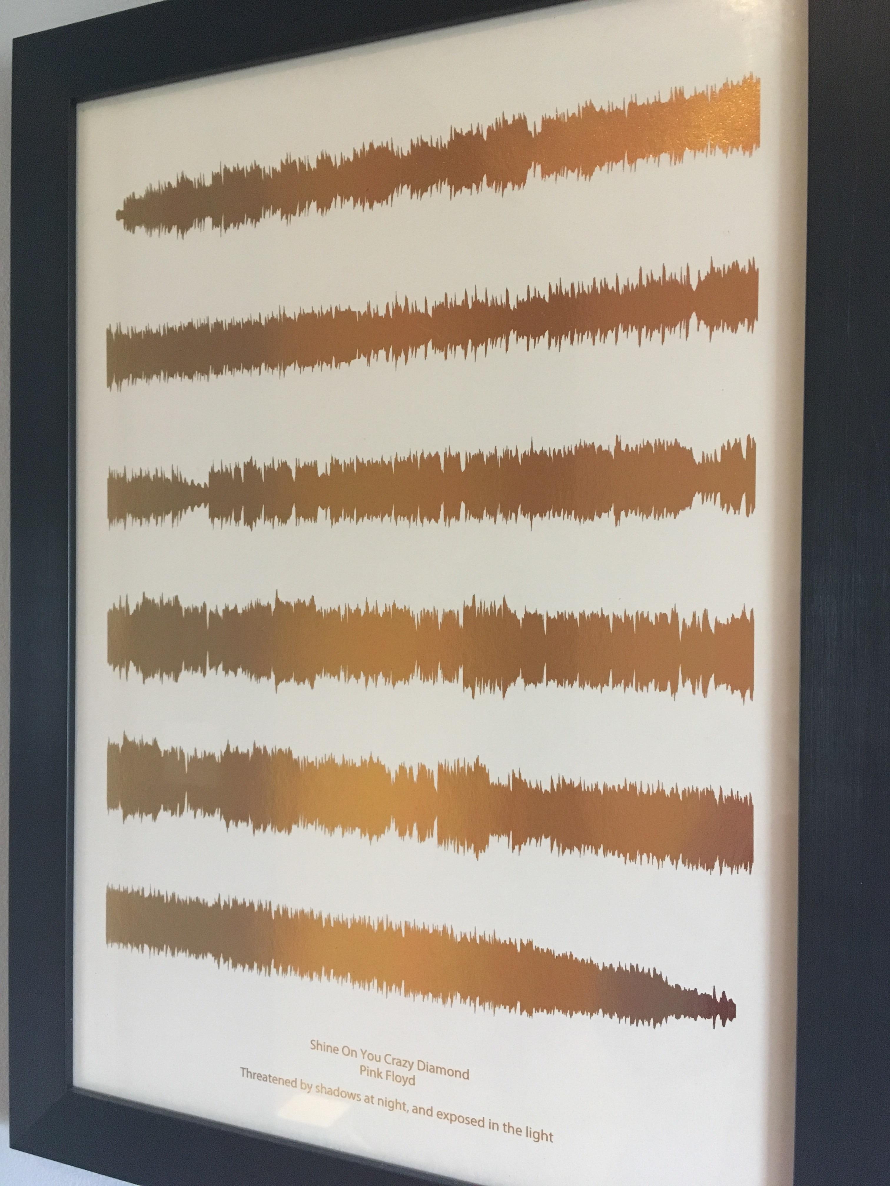 A tuesday night show time did not stop td place from filling up with pink floyd fans. A Sound Wave Print Of Shine On You Crazy Diamond I Got For My Partner Pinkfloyd