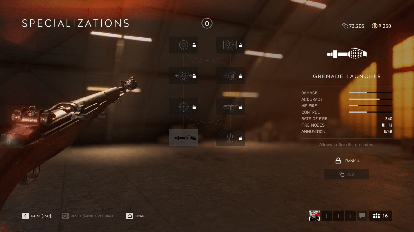 M1 Specialization Tree R Battlefieldv