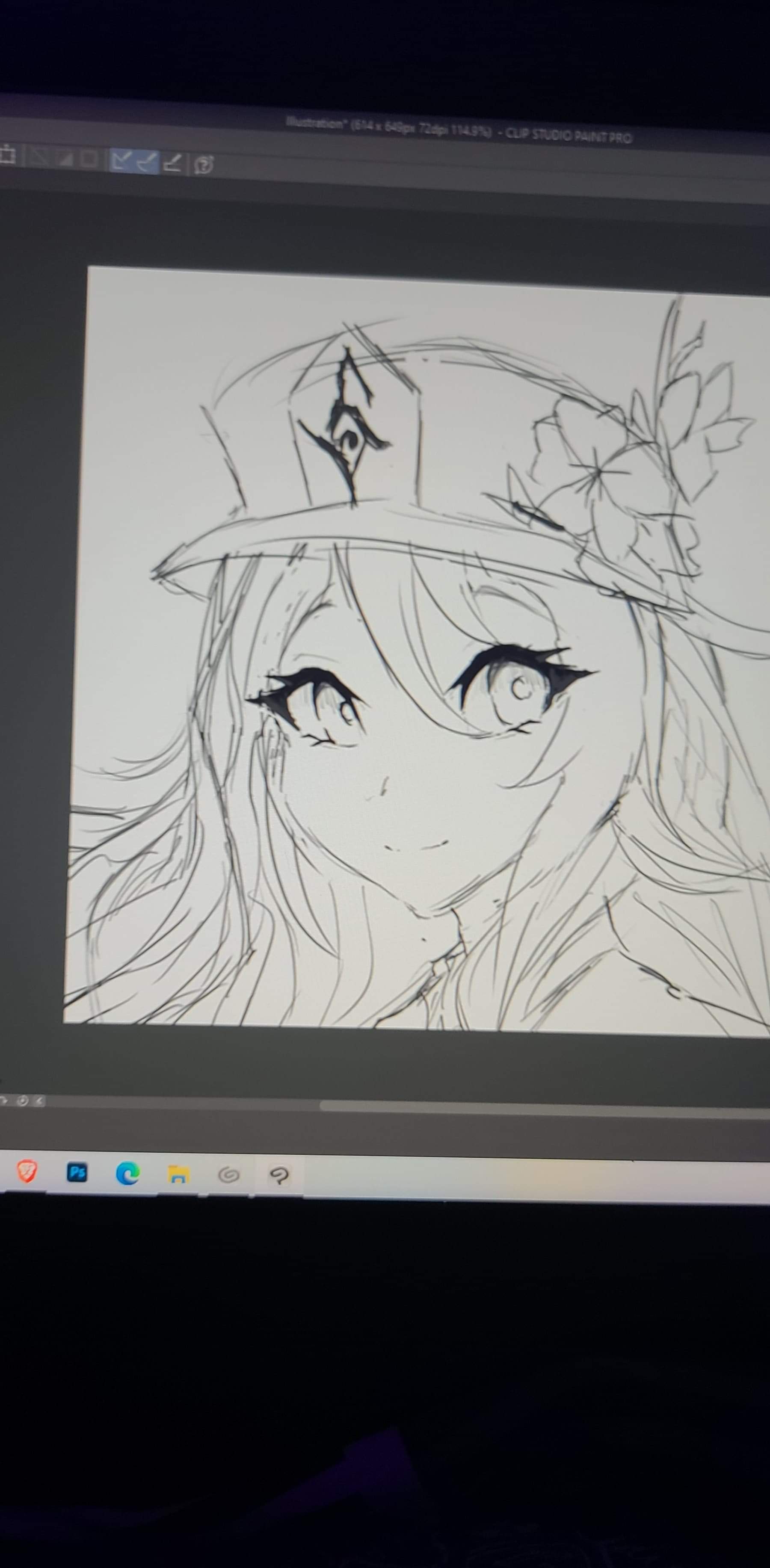 Learn how i draw or how to draw faces in my anime and manga art style for beginners step by step. First Time Drawing In The Anime Style I D Love Some Criticism Fanart For Hu Tao From Genshin Impact Art By Me Animeart