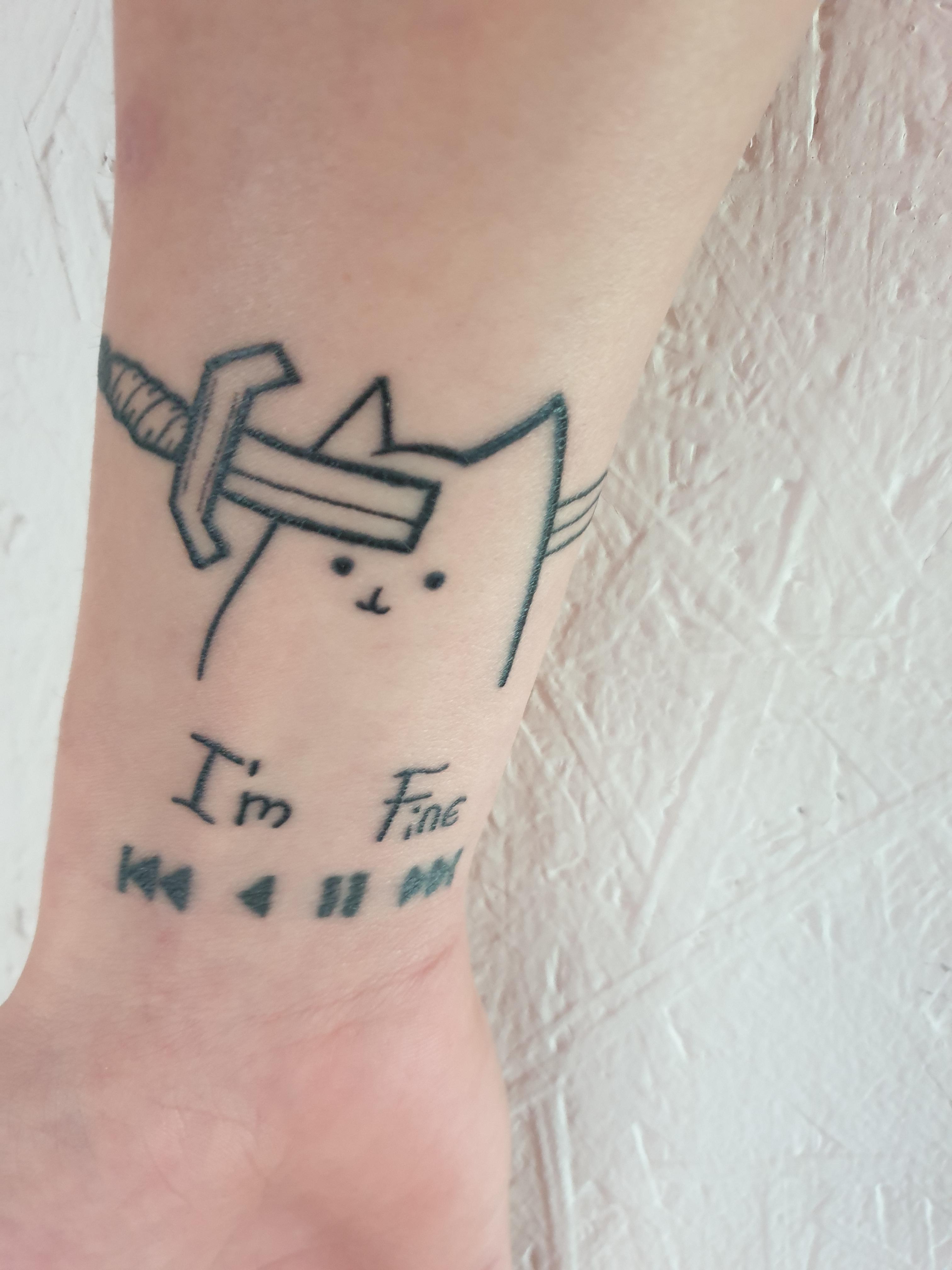 One Of My Latest Tattoos (The Cat) It Got No Meaning To Me, Just Thought It Was Funny. – Tattoo Lover Family 4032_x_3024_jpg