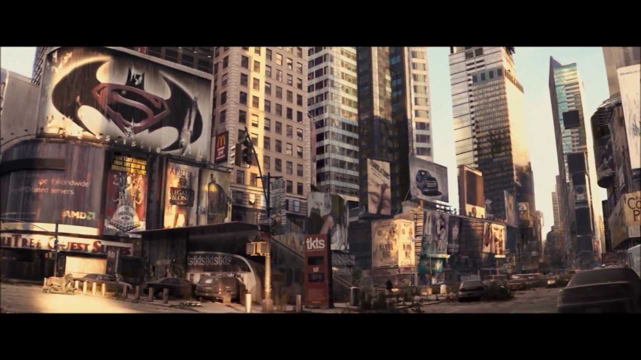In I Am Legend Which Takes Place In The 2010 S There Is An Advertisement For A Batman Vs Superman Movie Moviedetails