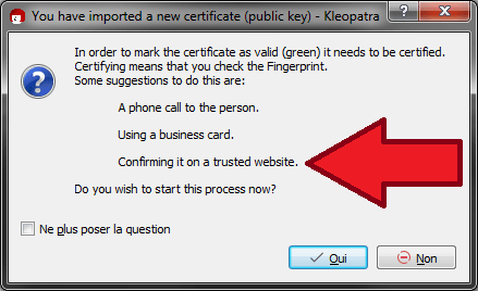 There is no indication that the signature belongs to the owner. Should I Sign Software Release Keys With My Own Key Information Security Stack Exchange