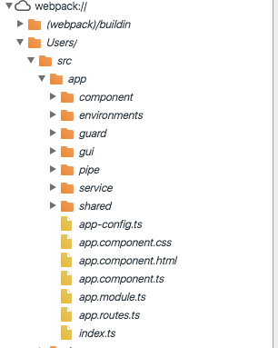The destination of the ts files in the developer tools