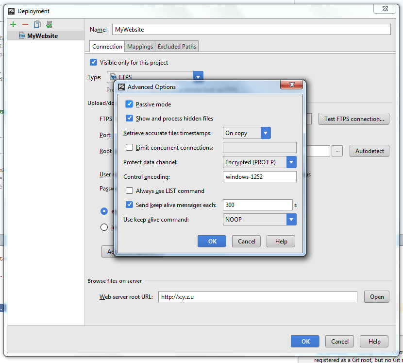 In most cases you will see could not connect to server, but exact errors will vary depending on the issue. php - Not able to upload using PhpStorm - Stack Overflow