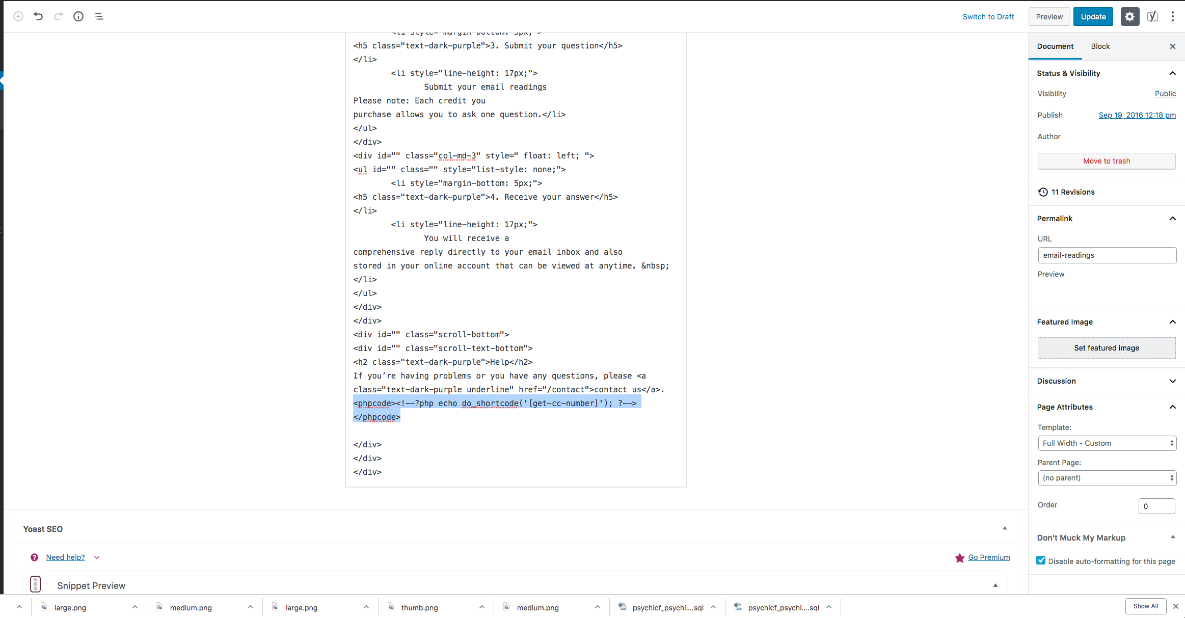 If you are running php on a web server, make sure you have a host who is set up to run php. My php code is keep getting disable in wordpress editor after upgraded into latest version - PHP