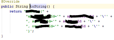 the generated to string function