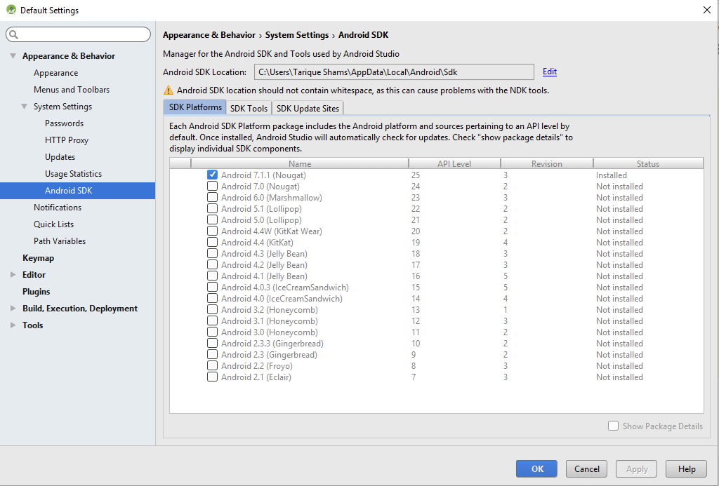 Android Studio SDK 