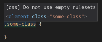 warning message VScode