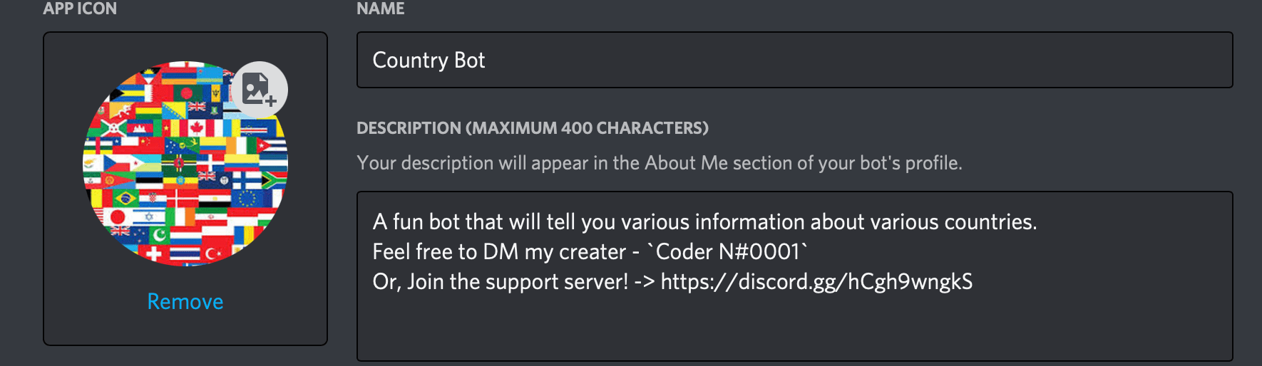 Triggers when it sees a new message in the specified channel. Can You Get The About Me Feature On Discord Bot S Discord Py Stack Overflow