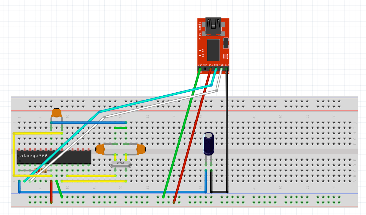 The chip can be programmed with a dongle connected to the parallel port. Programming An Atmega328 With Arduino Bootloader Via A Ftdi Usb Serial Adapter Electrical Engineering Stack Exchange