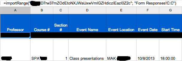 Google Spreadsheet导入范围 Ref 错误 随机 码农家园