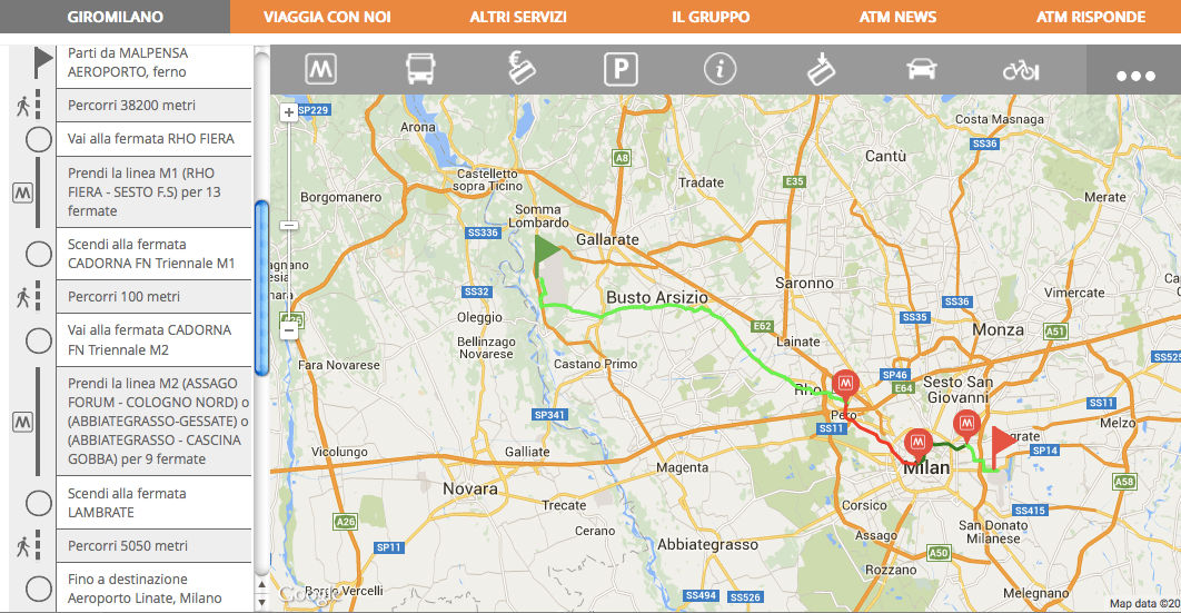 Two train routes connect terminal 1 to milan's centre: Transfer Between Milan Airports Malpensa Linate Travel Stack Exchange