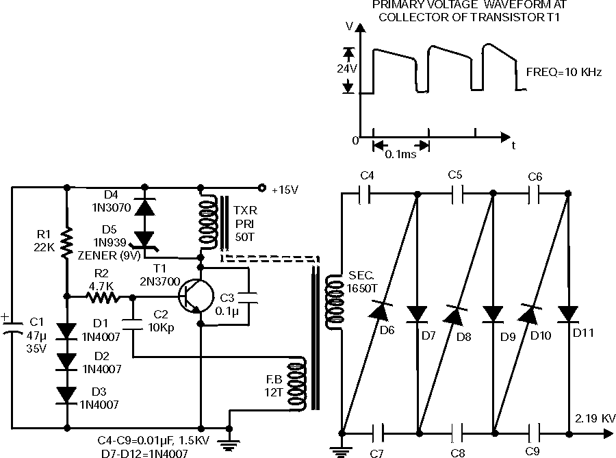The whole household appliances is widely used in a variety of products, such as electric stoves, gas stove and other high pressure . switching - How to increase 400 V to 1600 V? Or oscillate