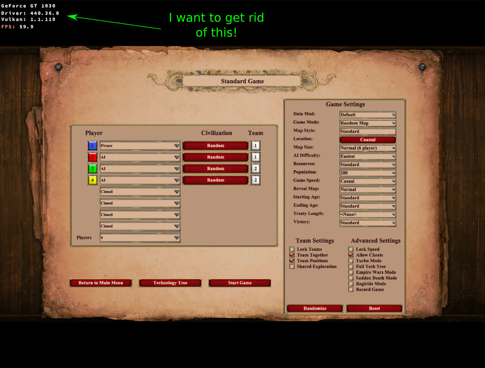 Aoe2 De How To Disable Debug Information Arqade