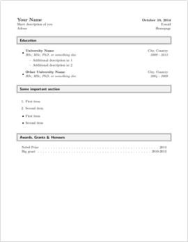 That said, it's worth it. packages - LaTeX template for resume/curriculum vitae - TeX - LaTeX Stack Exchange