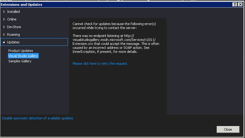 Visual Studio 2012 - update gallery packages