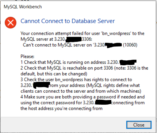 For that, first, we need to create . Access Lightsail Instance S Database With Mysql Workbench Stack Overflow